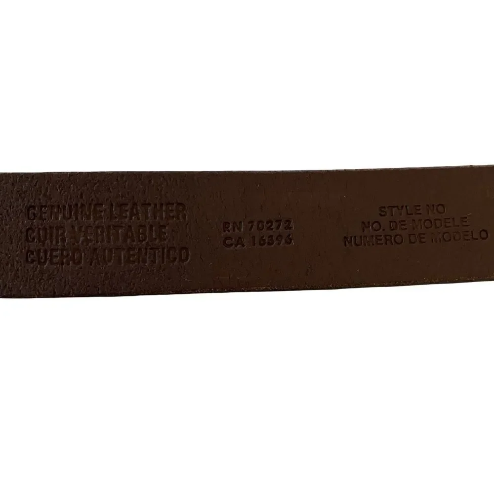 Vintage Crazy Horse Genuine Leather Belt Brown Size Extra Large